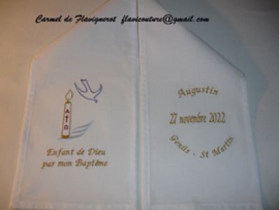 écharpes de baptême et de confirmation