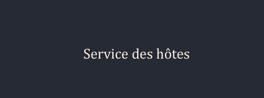 texte service des hôtes