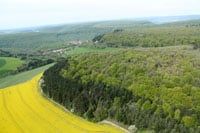 Colline où est établi le monastère près de Flavignerot