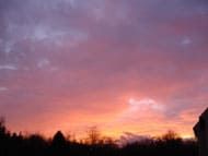 Photo d'un soleil couchant